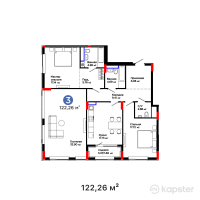ЖК Nexpo Aura — 3-ком 122,3 м² (от 104 165 520 тг)