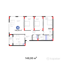 ЖК Nexpo Aura — 4-ком 149 м² (от 148 105 750 тг)