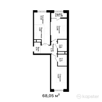 ЖК Berekeli — 3-ком 68,1 м² (от 37 087 250 тг)