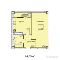 ЖК Ameli Plaza — 1-ком 44,7 м² (от 31 255 000 тг)