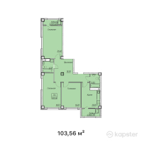 ЖК Ameli Plaza — 3-ком 103,6 м² (от 72 492 000 тг)