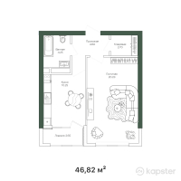 ЖК Prime Park — 1-ком 46,8 м² (null)
