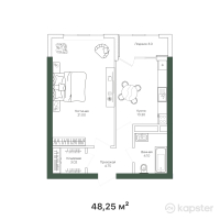 ЖК Prime Park — 1-ком 48,5 м² (null)
