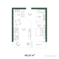 ЖК Prime Park — 2-ком 49,3 м² (null)