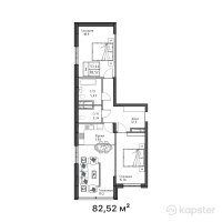 ЖК Verona — 3-ком 82,5 м² (от 61 064 800 тг)