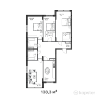 ЖК Verona — 4-ком 138,3 м² (от 102 342 000 тг)