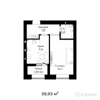 ЖК Ayala — 1-ком 39,9 м² (от 17 968 500 тг)