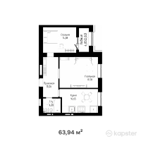 ЖК Ayala — 2-ком 63,9 м² (от 28 773 000 тг)