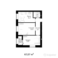 ЖК Ayala — 2-ком 67,1 м² (от 30 181 500 тг)