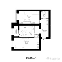 ЖК Ayala — 2-ком 75,1 м² (от 33 777 000 тг)