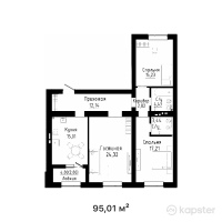 ЖК Ayala — 3-ком 95 м² (от 42 754 500 тг)