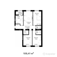 ЖК Ayala — 4-ком 109,4 м² (от 49 234 500 тг)