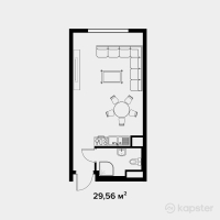 ЖК Аккент — 1-ком 29,6 м² (null)