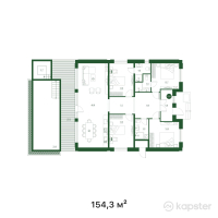 КГ Almaville — 5-ком 154,3 м² (от 72 521 000 тг)