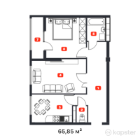 ЖК Pioneer city — 2-ком 65,9 м² (от 23 706 000 тг)