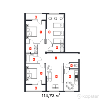 ЖК Pioneer city — 3-ком 114,7 м² (от 39 008 200 тг)
