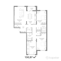 ЖК GRAND MONACO — 4-ком 131 м² (от 102 156 600 тг)