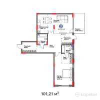 ЖК Family Gardens — 2-ком 101,2 м² (от 83 850 461 тг)