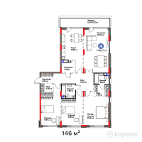ЖК Family Gardens — 4-ком 146 м² (от 148 849 920 тг)
