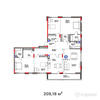 ЖК Family Gardens — 5-ком 209,2 м² (от 171 694 944 тг)