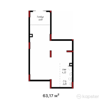 ЖК Bestogai — 2-ком 63,2 м² (от 56 853 000 тг)