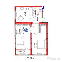 ЖК PARKLAND — 2-ком 59,9 м² (от 25 934 304 тг)