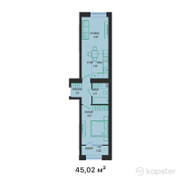 ЖК ALAKOL — 2-ком 45 м² (от 21 744 660 тг)