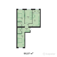 ЖК ALAKOL — 3-ком 90,1 м² (от 39 360 590 тг)