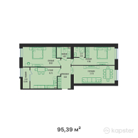 ЖК ALAKOL — 3-ком 95,4 м² (от 35 294 300 тг)