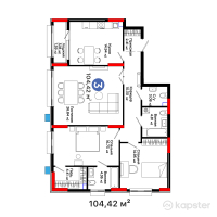 ЖК Nexpo Classic Style — 3-ком 104,4 м² (от 76 686 048 тг)