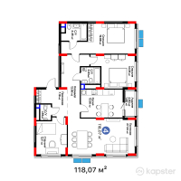 ЖК Batysmura Lite — 4-ком 118,1 м² (от 44 099 145 тг)