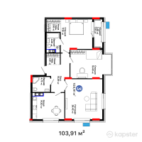 ЖК Aisar — 3-ком 103,9 м² (от 43 193 309 тг)