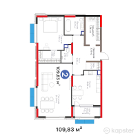 ЖК Garden View — 2-ком 109,8 м² (от 120 714 000 тг)