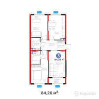 ЖК Атамұра. Болашақ — 3-ком 84,3 м² (от 43 437 716 тг)