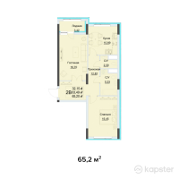 ЖК Inju Ansar — 2-ком 65,2 м² (от 29 340 000 тг)