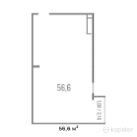 ЖК Alatau Plus — 1-ком 56,6 м² (от 28 345 280 тг)