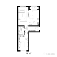 ЖК Mangilik — 2-ком 77 м² (от 55 440 000 тг)