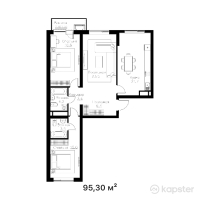 ЖК Mangilik — 3-ком 95,3 м² (от 62 421 500 тг)