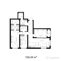 ЖК Mangilik — 4-ком 128,3 м² (от 83 395 000 тг)