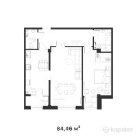 ЖК SYR SAMALY — 2-ком 84,5 м² (от 31 545 810 тг)