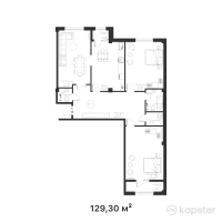 ЖК SYR SAMALY — 3-ком 129,3 м² (от 48 293 550 тг)