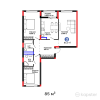 ЖК  Family Nest — 3-ком 85 м² (от 30 770 000 тг)