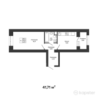 ЖК Green House Premium — 1-ком 41,7 м² (от 17 726 800 тг)