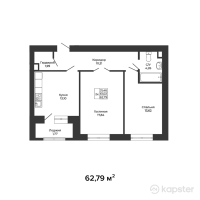 ЖК Green House Premium — 2-ком 62,8 м² (от 26 685 800 тг)