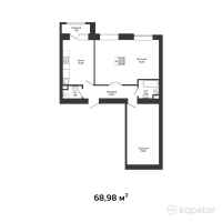 ЖК Green House Premium — 2-ком 69 м² (от 29 316 500 тг)
