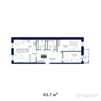 ЖК Bastion — 3-ком 93,7 м² (от 35 606 000 тг)
