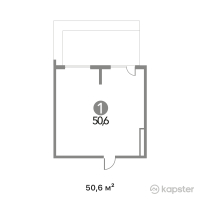 ЖК Alan Tau — 1-ком 50,6 м² (от 43 010 000 тг)