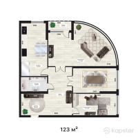 ЖК SK Towers — 3-ком 123 м² (от 61 500 000 тг)