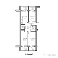 ЖК Tabigat — 3-ком 80,6 м² (от 22 971 000 тг)