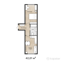 ЖК Zerger — 1-ком 42 м² (от 15 123 600 тг)